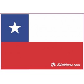 Nacionalinis vėliavos lipdukas - Čilė